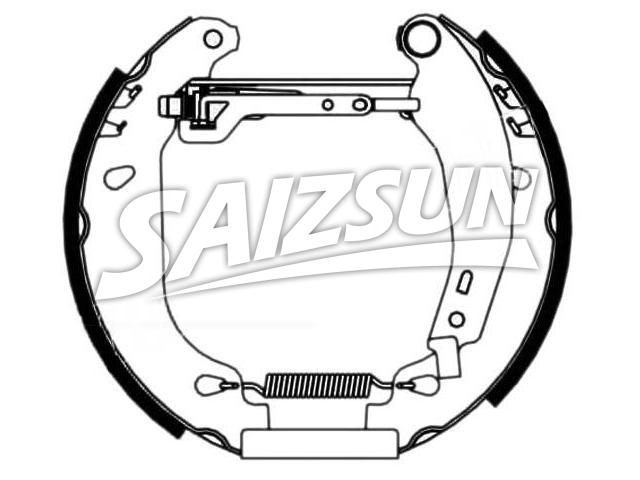 刹车蹄片 Brake Shoe Set:77 01 205 097