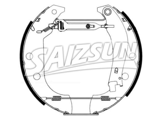 刹车蹄片 Brake Shoe Set:4241.6N