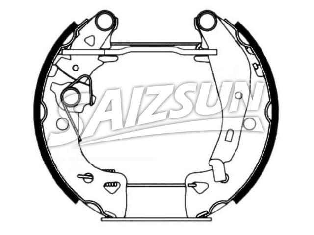刹车蹄片 Brake Shoe Set:4241.5W