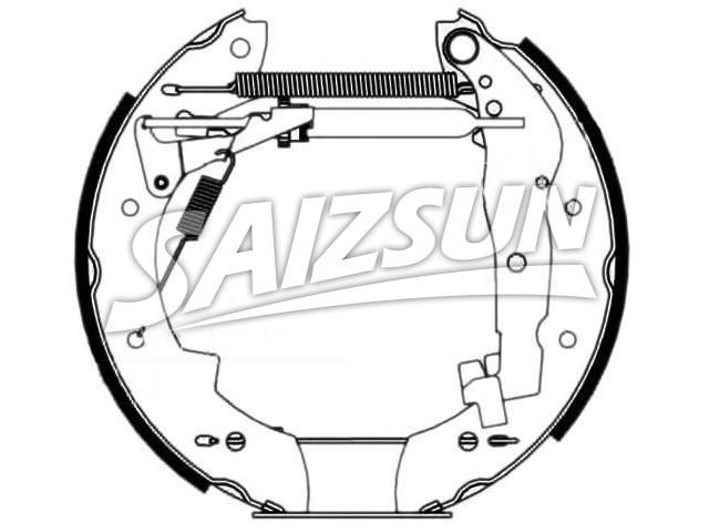 刹车蹄片 Brake Shoe Set:77 01 205 308