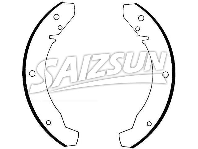 刹车蹄片 Brake Shoe Set:131 609 537C