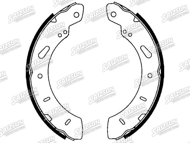 刹车蹄片 Brake Shoe Set:BV6Z-2200-A