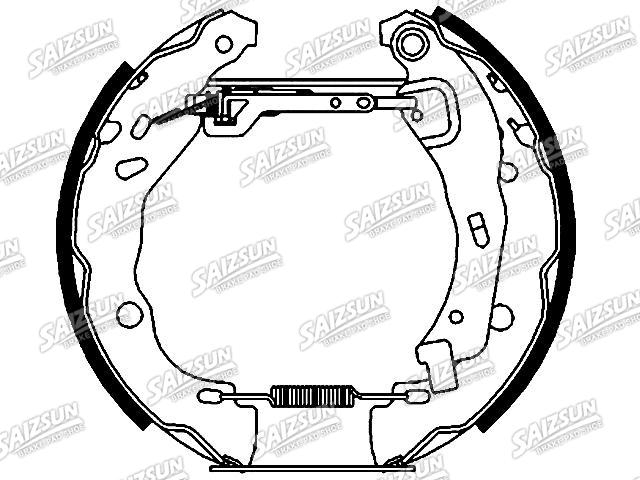刹车蹄片 Brake Shoe Set:77 01 207 179