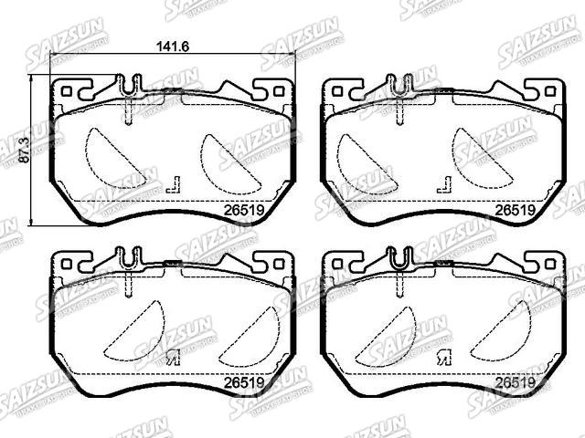 刹车片 Brake Pad Set:000 420 04 04