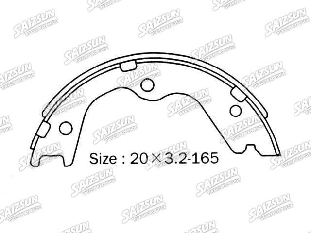 刹车蹄片 Brake Shoe Set:NN2073