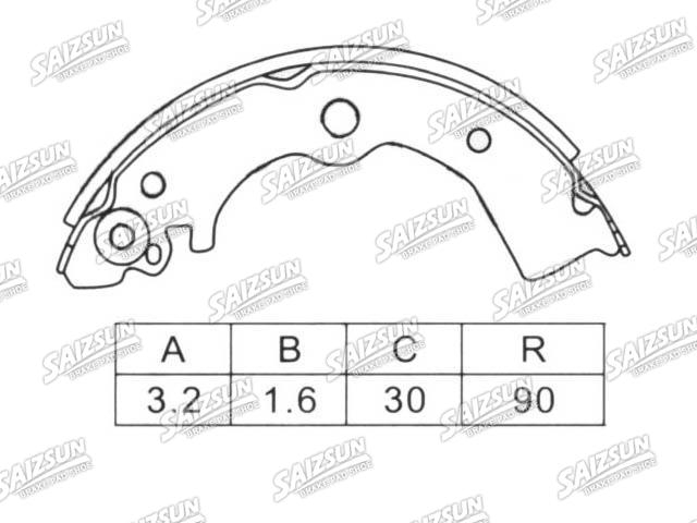 刹车蹄片 Brake Shoe Set:K1188