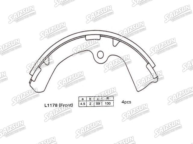 刹车蹄片 Brake Shoe Set:K1178