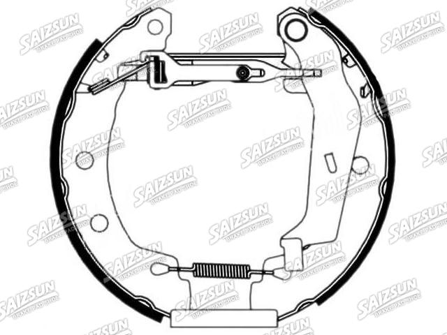 刹车蹄片 Brake Shoe Set:77 01 205 102