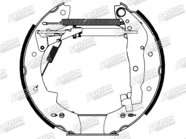 刹车蹄片 Brake Shoe Set:77 01 205 308