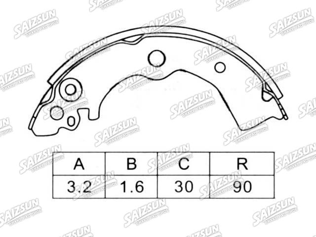 Bremsbackensatz Brake Shoe Set:K1186