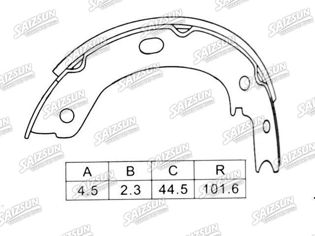 Bremsbackensatz Brake Shoe Set:K1244