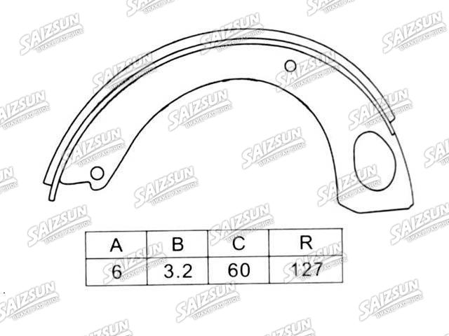 Bremsbackensatz Brake Shoe Set:K1246
