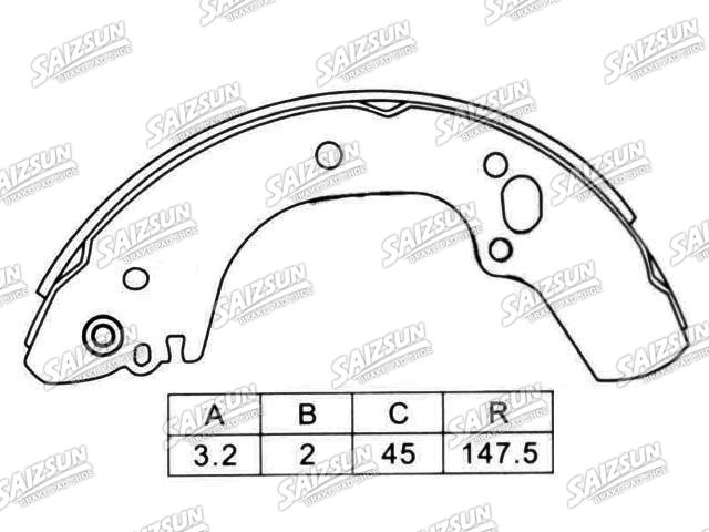 Bremsbackensatz Brake Shoe Set:K4464