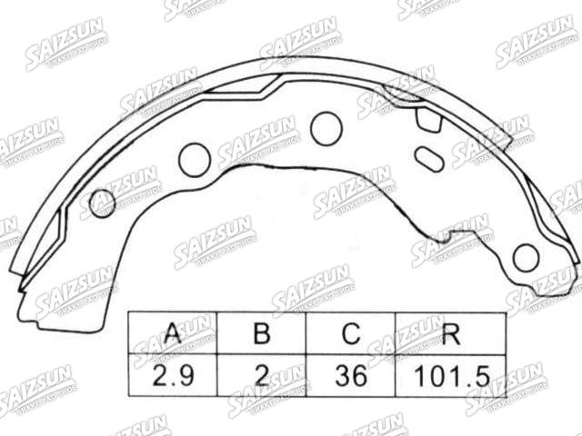 Bremsbackensatz Brake Shoe Set:K6733