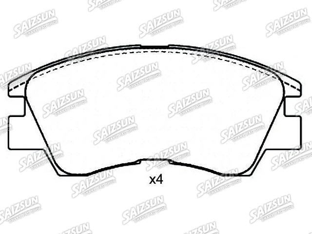 Bremsbelagsatz, Scheibenbremse Brake Pad Set:MR 162 522