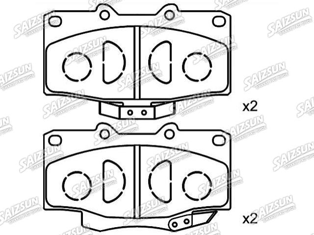 Bremsbelagsatz, Scheibenbremse Brake Pad Set:04465-60050