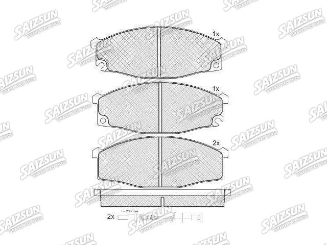 Bremsbelagsatz, Scheibenbremse Brake Pad Set:41060-21T90
