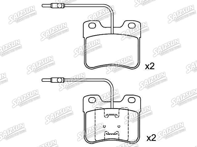 Bremsbelagsatz, Scheibenbremse Brake Pad Set:95 569 340