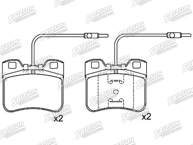 Bremsbelagsatz, Scheibenbremse Brake Pad Set:95 619 550