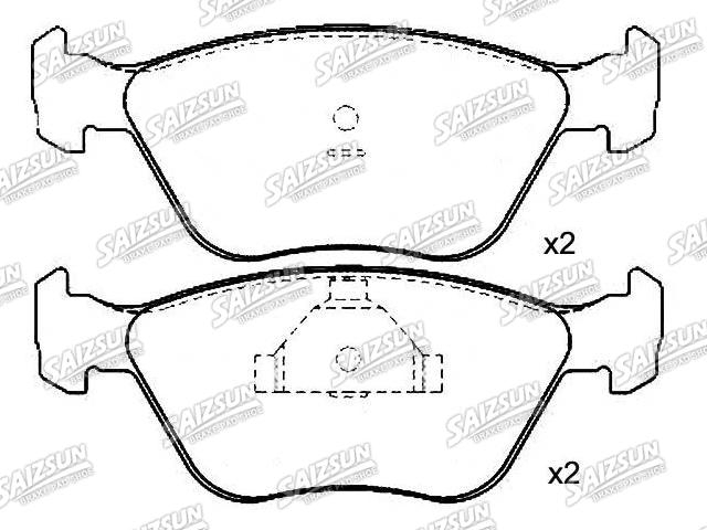 Bremsbelagsatz, Scheibenbremse Brake Pad Set:V89BB-2K021-AC