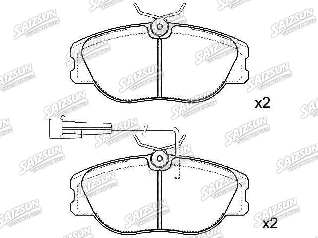 Bremsbelagsatz, Scheibenbremse Brake Pad Set:9944678