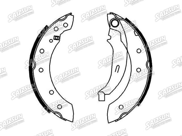 Bremsbackensatz Brake Shoe Set:77 01 203 983