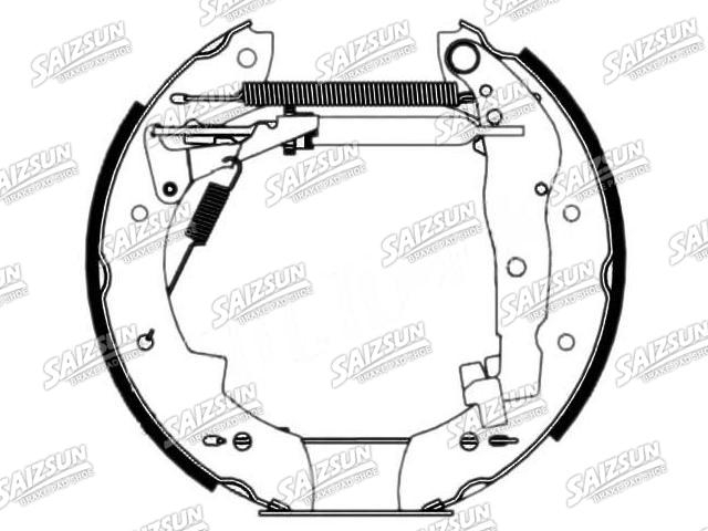 Bremsbackensatz Brake Shoe Set:77 01 205 309