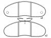 Bremsbelagsatz, Scheibenbremse Brake Pad Set:77 01 203 895