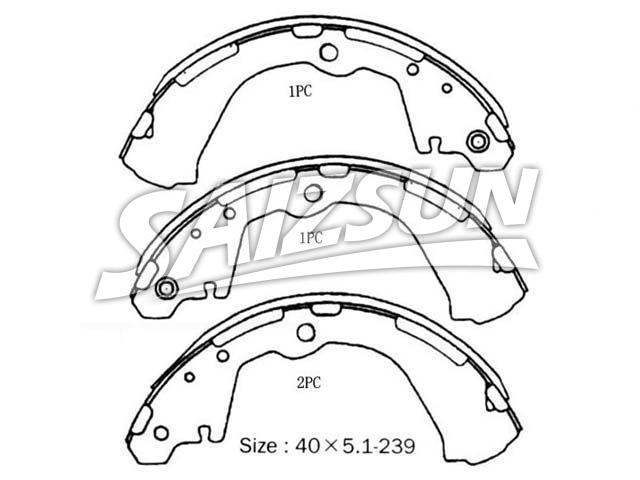 Brake Shoe Set:NN2070