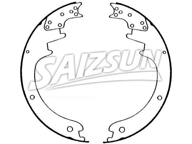 Brake Shoe Set:C8TZ-2018-A
