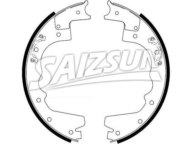 Brake Shoe Set:4C4Z-2620-AA