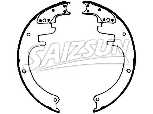 Brake Shoe Set:418-2157T