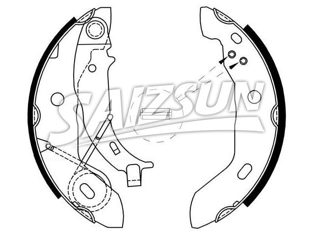 Brake Shoe Set:168 420 03 20