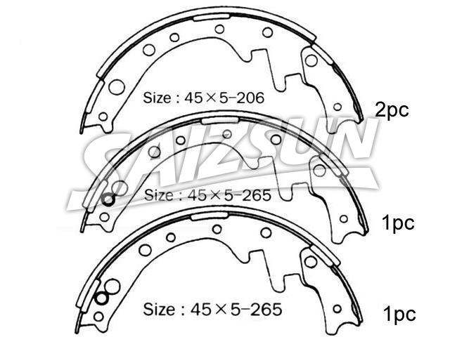 Brake Shoe Set:5-88455-003-0