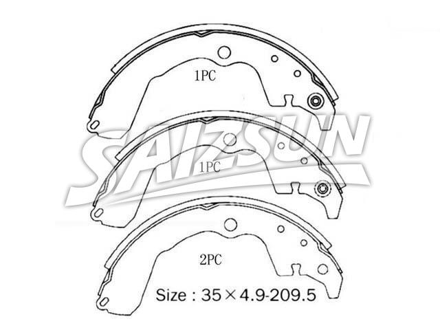 Brake Shoe Set:NR1089