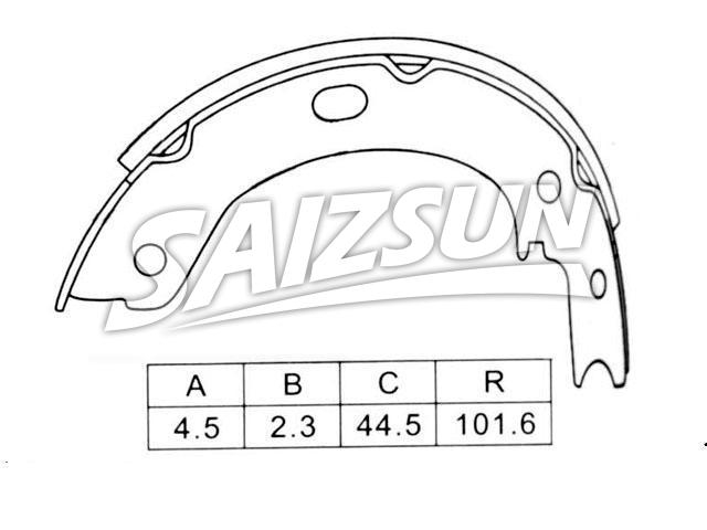 Brake Shoe Set:K1244