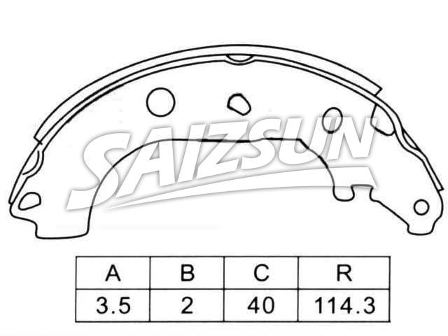 Brake Shoe Set:K3427