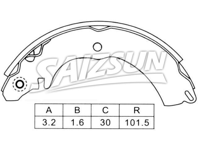 Brake Shoe Set:K6731