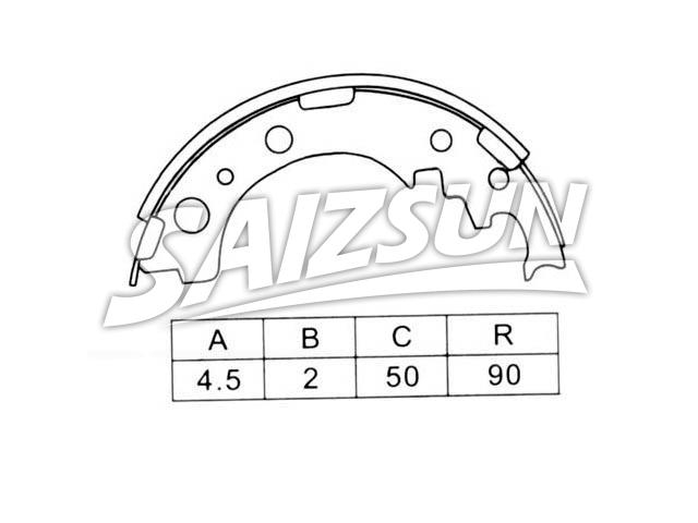 Brake Shoe Set:44060-G3225