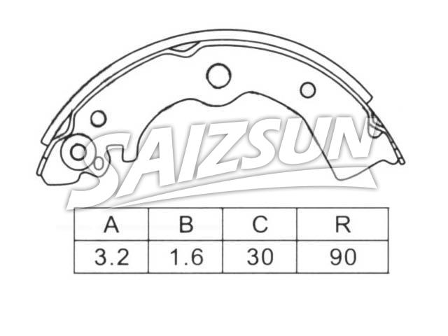 Brake Shoe Set:K1188