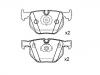 Pastillas de freno Brake Pad Set:34 21 6 761 285