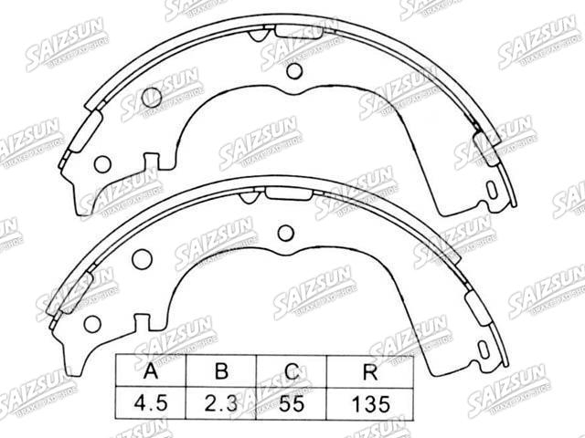 Brake Shoe Set Brake Shoe Set:K2317A