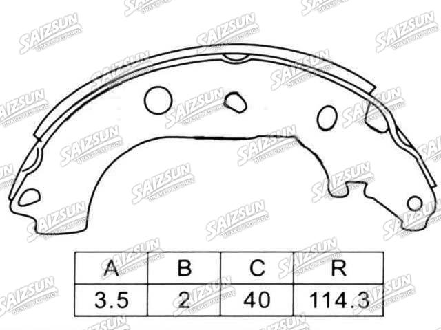 Brake Shoe Set Brake Shoe Set:K3427