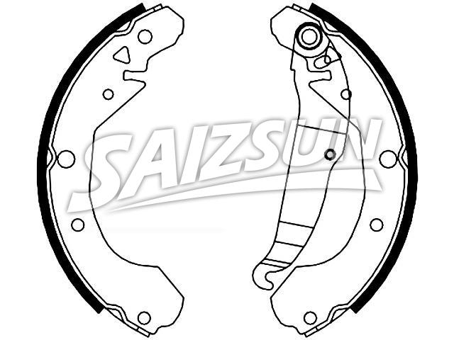 Zapata de freno Brake Shoe Set:96298282