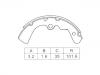 Zapata de freno Brake Shoe Set:D1060-G0300