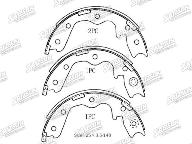 Kit mâchoire de frein Brake Shoe Set:44060-37P25