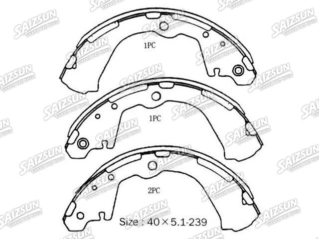 Kit mâchoire de frein Brake Shoe Set:NN2070