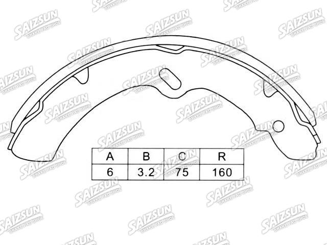 Kit mâchoire de frein Brake Shoe Set:41060-53T25