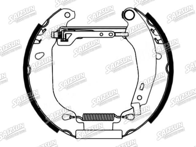 Kit mâchoire de frein Brake Shoe Set:77 01 205 095
