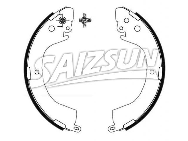 刹车蹄片 Brake Shoe Set:MB618782